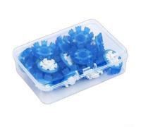 Juego de 16 tacos de goma para zapatos de golf, giro rápido 3.0 con 8 puntos de contacto para una tracción óptima y estabilidad del zapato en césped y césped (azul-blanco)