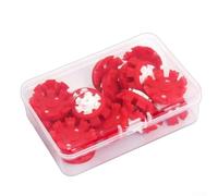 Juego de 16 tacos de goma para zapatos de golf, giro rápido 3.0 con 8 puntos de contacto para una tracción óptima y estabilidad del zapato en césped y césped (rojo-blanco)