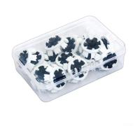 Juego de 16 tacos de goma para zapatos de golf, giro rápido 3.0 con 8 puntos de contacto para una tracción óptima y estabilidad del zapato en césped y césped (blanco-negro)