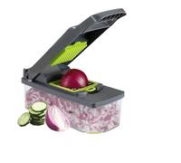 Juego de 16 Uds de picador de verduras, cortador de cebolla con mango, rebanador de rejilla for alimentos, cortador en dados for trituradora de patatas