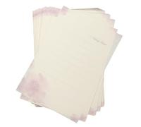 Juego de 160 hojas de papel de papelería para escritura de cartas, 14 x 21 cm, papel de escritura con forro para bodas, San Valentín, invitaciones de cumpleaños
