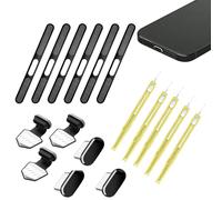 Juego de 17 piezas USB C antipolvo para iPhone 17 Pro/17, tapa protectora USB C y rejilla protectora contra el polvo, cepillo de limpieza doble extensible, protege contra el polvo, protege los