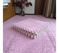 Juego de 18 alfombrillas de espuma entrelazadas antideslizantes de felpa suave para niños y adultos, color morado, 30 x 30 cm, perfectas para sala de juegos, gimnasio y uso doméstico