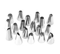 Juego de 18 boquillas grandes acero inoxidable for decoración tartas, herramientas profesionales for repostería, ideal for flores crema mantequilla Consejos de repostería