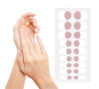 Juego de 18 pegatinas de manicura francesa, gel semiendurecido, resistentes al agua, duraderas, pegatinas autoadhesivas para uñas