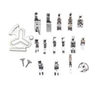 Juego de 18 prensatelas BC-DB1 con estuche bobina y guía costura for cremallera, accesorios for máquinas industriales Singer Juki