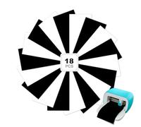 Juego de 18 rollos de vinilo Smart Iron On para Cricut Joy (30,5 x 13,5 cm), color negro y blanco, HTV para trazador de textiles, película autoadhesiva de poliuretano