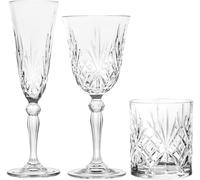 Rcr 735112 12 copas y 6 vasos, cristal, transparente, 270 ml