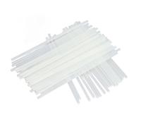 Juego de 180 barras de pegamento caliente, barras de pegamento termofusible de resina EVA blanca transparente de fuerte adherencia, calentamiento rápido para decoraciones de