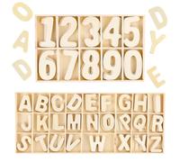 Juego de 180 letras y números de madera, 50 números de madera del 0 al 9 y 130 letras mayúsculas de la A a la Z, números y letras Hoze para manualidades, fiestas, decoración del hogar, pantallas y
