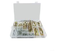 Juego de 184 pines de anillo anulares de acero de resorte resistente que incluye tipo R, tipo O, tipo D y pines cuadrados para uso en equipos automotrices y mecánicos