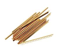 Juego de 19 Cuerdas para Trastes de Guitarra, Metal Dorado con Diseño de Esquinas Pre Redondeadas para Guitarras Eléctricas - Resistente y Estético, Fácil Instalación y