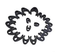 Juego de 19 llaves métricas de pata de gallo de 8 a 32 mm para trinquete de 3/8 pulgadas y 1/2 pulgadas, herramienta de enchufe de tuerca acampanada con acero cromado tratado térmicamente, resistente