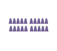 Juego de 2 10 tapas profesionales de silicona resistente a los arañazos para pantalla táctil, funda de punta de bolígrafo de bajo ruido, color morado profundo