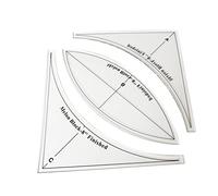 Juego de 2/3 piezas para hacer retazos transparentes para reglas, plantilla de bordado de movimiento libre para la mayoría de máquinas de coser domésticas, plantillas creativas, reglas para cortar a