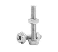 Juego De 2-3 Tornillos Cabeza Con Brida Phillips Superficie Plana Acero Inoxidable M6 M8 304, Hexagonales Externos, Tuercas(10mm,M8-2sets)