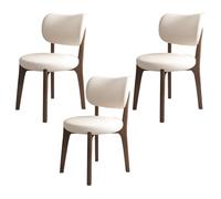 Juego de 2, 4 o 6 sillas de comedor, patas de madera maciza, cómodos cojines de esponja, ideal para el comedor en casa, oficina, nogal oscuro y acabado blanco.