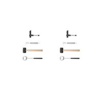 Juego de 2 4 piezas de abridor de cáscaras de coco portátiles y estables máquinas rompedoras de cáscaras de coco