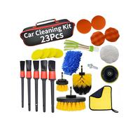 (Juego de 2 a 23 pezzi) Nuove spazzole per la cura dell'auto Set di spazzole per la pulizia delle auto