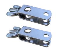 Juego de 2 abrazaderas de montaje de tambor plateadas, conector de tambor de metal para actuaciones en vivo y