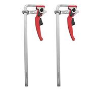 Juego de 2 abrazaderas de trinquete con una sola mano, 300 mm, ángulo de 120°, ajustable, 600 N, abrazadera de mesa, palanca de liberación rápida/abrazadera de liberación rápida para trabajos de