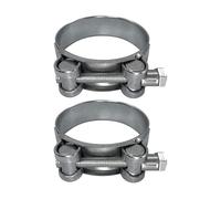Juego de 2 abrazaderas reforzadas para tubería de acero galvanizado 68-73 mm