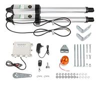 Juego de 2 abridores de puerta de doble oscilación automáticos resistentes de hasta 880 libras, 18 pies de largo, 80 W, kit de abridor automático de puerta