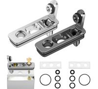 Juego de 2 accesorios de reparación de encendedor de metal, 1 almohadilla de fieltro de algodón con 3 sellos de goma para sellado inferior del encendedor (plateado + negro)