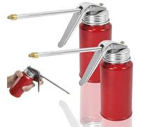 Juego de 2 aceiteras de taller y engrasador manual rojo mecánico 200 ml adecuado para coches, motocicletas, camiones, motores