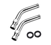 Juego de 2 adaptadores de ángulo para manguera de baño, conector de metal, resistente a la corrosión, adaptador de cabeza para el hogar, sin fugas, junta de goma