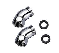 Juego de 2 adaptadores de codo de ducha de acero de rotación de 135 grados para optimizar los aerosoles de mano, accesorio de bandeja de baño