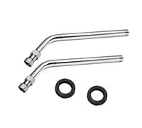 Juego de 2 adaptadores de codo de ducha de acero de rotación de 135 grados para optimizar los aerosoles de mano, accesorio de bandeja de baño
