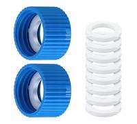 Juego de 2 adaptadores de filtro de agua de conexión rápida para rosca externa de 28 mm y botellas, acoplamientos de limpieza de filtración con juntas