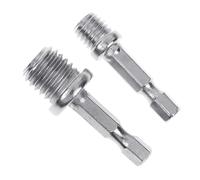 Juego de 2 adaptadores de taladro hexagonal M10+M14, herramientas de división de madera, llave eléctrica, adapta tu taladro eléctrico a portabrocas de conexión rápida de alto par para destornillador
