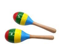 Juego de 2 agitadores de mano de madera con agarre ergonómico para juegos musicales preescolares, promoviendo la creatividad y la propia expresión, sonajeros de arena de mano