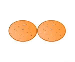 Juego de 2 agujeros de drenaje para plantas diseñado para un flujo de agua eficiente, reducción del suelo y manejo ligero para macetas de diferentes tamaños (naranja)