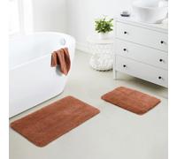 Juego de 2 alfombras de ba o Yafa Home Fashion: microfibra gruesa y suave, de felpa, lavables a m quina, con base de goma antideslizante, para ba