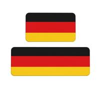 Juego de 2 alfombrillas de cocina con estampado de bandera alemana, antideslizantes, adecuadas para cocina, lavandería y entrada