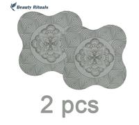 Juego de 2 Alfombrillas para Yoga - Tapete de soporte de espuma para rodillas, codos y cabeza - Alfombra Estampada para Práctica de Pilates - Alfombra Multifuncional Unisex para Yoga y Pilates