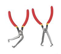 Juego de 2 alicates de desconexión eléctrica de coche para extracción de manguera con pinzas rectas y curvas con asas ergonómicas