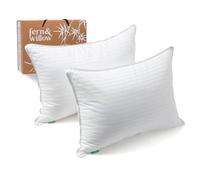 Juego de 2 almohadas de cama tamaño King de 20 x 36 pulgadas, calidad de hotel refrescante, alternativa de plumón, soporte firme medio, regalo ideal para personas que duermen boca arriba y de lado