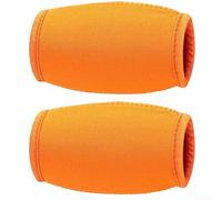 Juego de 2 almohadillas de neopreno para correas de casco que ofrecen transpirabilidad y secado rápido para entrenamiento y uso en partido (naranja)