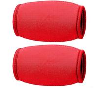 Juego de 2 almohadillas de neopreno para correas de casco que ofrecen transpirabilidad y secado rápido para entrenamiento y uso en partido (rojo)
