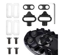 Juego de 2 almohadillas para bicicleta con placa antideslizante Cleat, 2 agujeros, pedales de clic, compatibles con pedales MTB SPD (SH51), para bicicleta de montaña y zapatos de ciclismo de interior