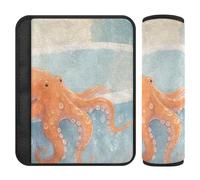 Juego de 2 almohadillas suaves para cinturón de seguridad de coche, para mujeres, hombres, niños, S, tina divertida