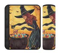 Juego de 2 almohadillas suaves para cinturón de seguridad para niños, para adultos, jóvenes, niños, brujas, cocineros, caramelos