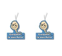 Juego de 2 ambientadores con diseño de "bebida energética para tu madre", ambientadores para coche, artículos de broma