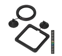 Juego de 2 anillos de alimentación para peces, alimentador de alimentos para peces + tira de termómetro, decoración de tanque, accesorios para tanque de acuario para alimentos flotantes, para betta