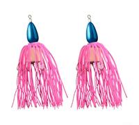 Juego de 2 anzuelos de pesca de agua salada con diseño de garra de seis puntas, ideales para cebos de calamares y pulpos en entornos marinos (4#)