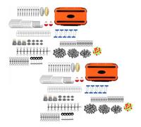 Juego de 2 aparejos de pesca de carpa, paquete de 253 accesorios de pesca de carpa, incluye cebos, cuchara, ganchos, plantillas, pesos y más herramientas para pesca de lucio